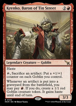 Krenko, Baron of Tin Street card, MKM number 135
