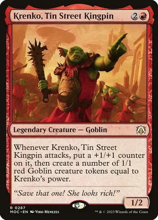 Krenko, Tin Street Kingpin card, MOC number 287