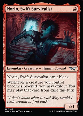 Norin, Swift Survivalist card, DSK number 145