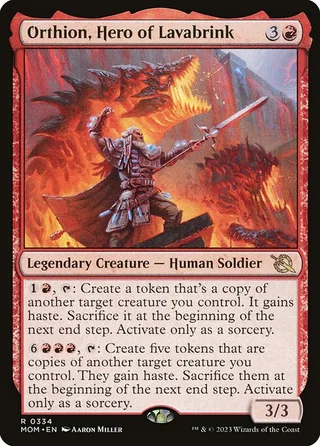 Orthion, Hero of Lavabrink card, MOM number 334