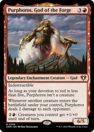 Purphoros, God of the Forge card, CMM number 246