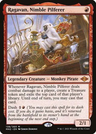 Ragavan, Nimble Pilferer card, MH2 number 138