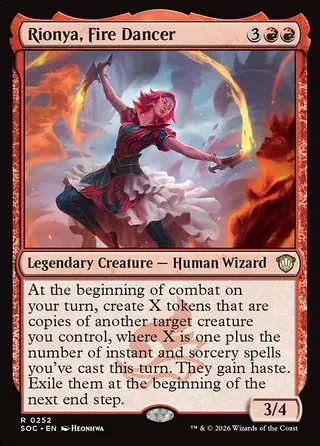 Rionya, Fire Dancer card, SOC number 252