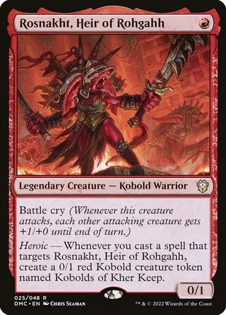 Rosnakht, Heir of Rohgahh card, DMC number 25
