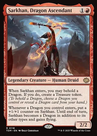 Sarkhan, Dragon Ascendant card, TDM number 118