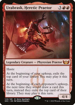 Urabrask, Heretic Praetor card, SNC number 129