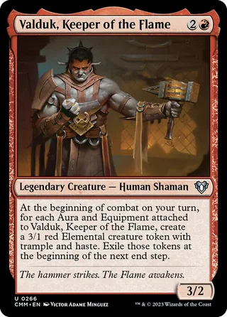 Valduk, Keeper of the Flame card, CMM number 266