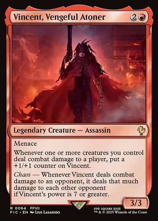 Vincent, Vengeful Atoner card, FIC number 64