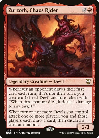 Zurzoth, Chaos Rider card, NCC number 278