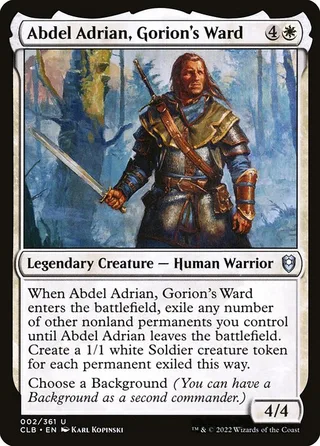 Abdel Adrian, Gorion's Ward card, CLB number 2