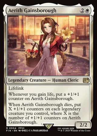 Aerith Gainsborough card, FIN number 4