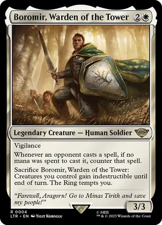 Boromir, Warden of the Tower card, LTR number 4