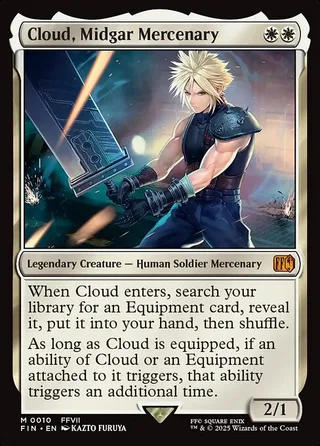 Cloud, Midgar Mercenary card, FIN number 10