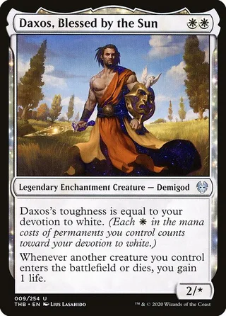 Daxos, Blessed by the Sun card, THB number 9