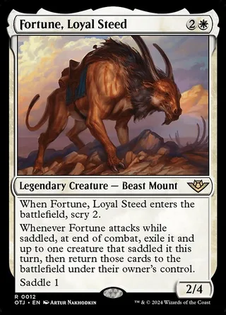 Fortune, Loyal Steed card, OTJ number 12