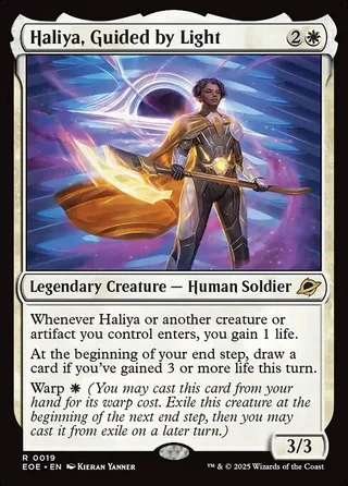 Haliya, Guided by Light card, EOE number 19