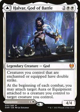 Halvar, God of Battle card, KHM number 15