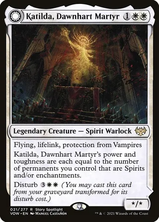 Katilda, Dawnhart Martyr card, VOW number 21