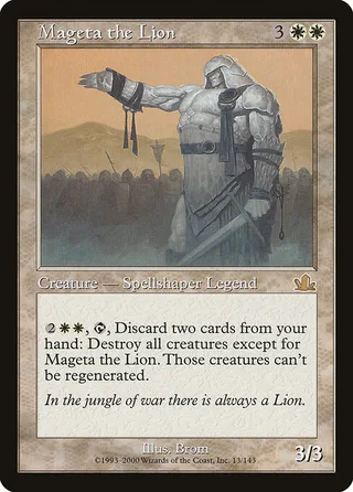 Mageta the Lion card, PCY number 13