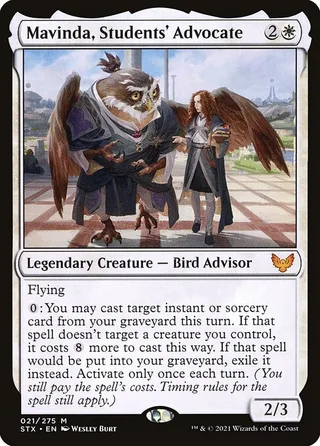 Mavinda, Students' Advocate card, STX number 21