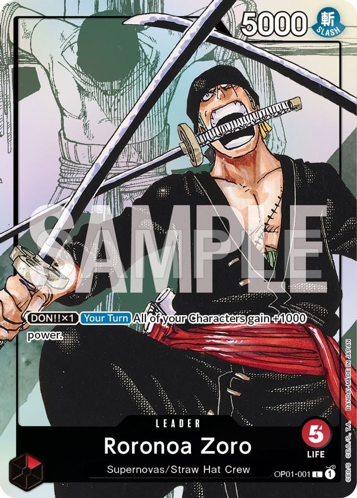 Roronoa Zoro - OP01-001 (Alternate Art)