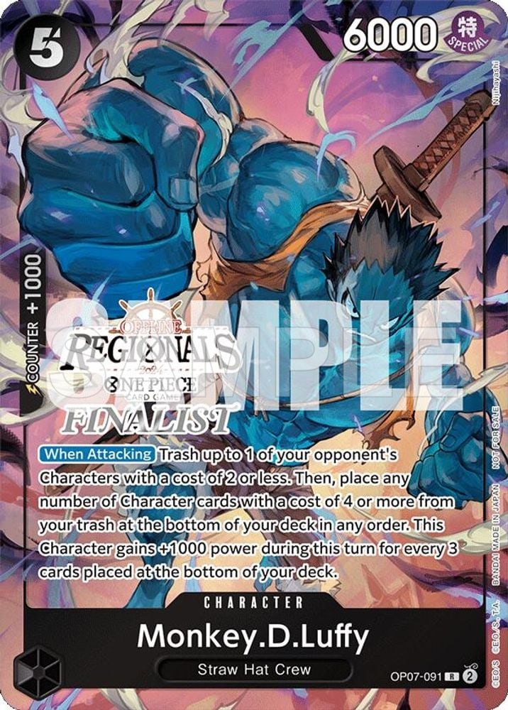 Monkey.D.Luffy (091) (Offline Regional 2024 Vol. 3) [Finalist]