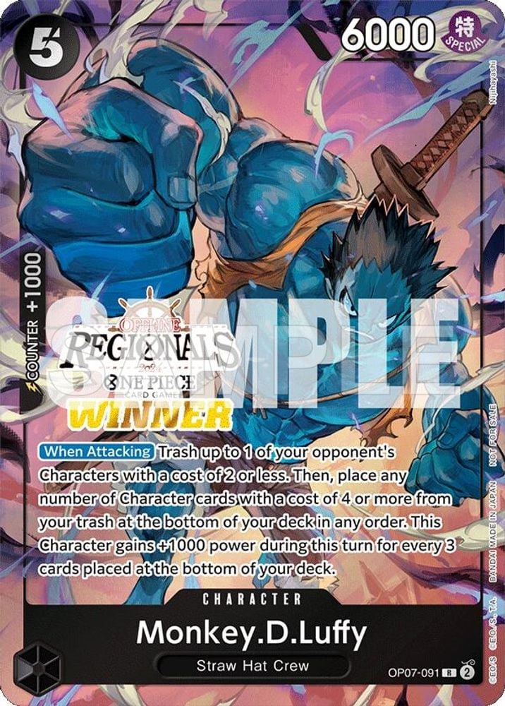 Monkey.D.Luffy (091) (Offline Regional 2024 Vol. 3) [Winner]