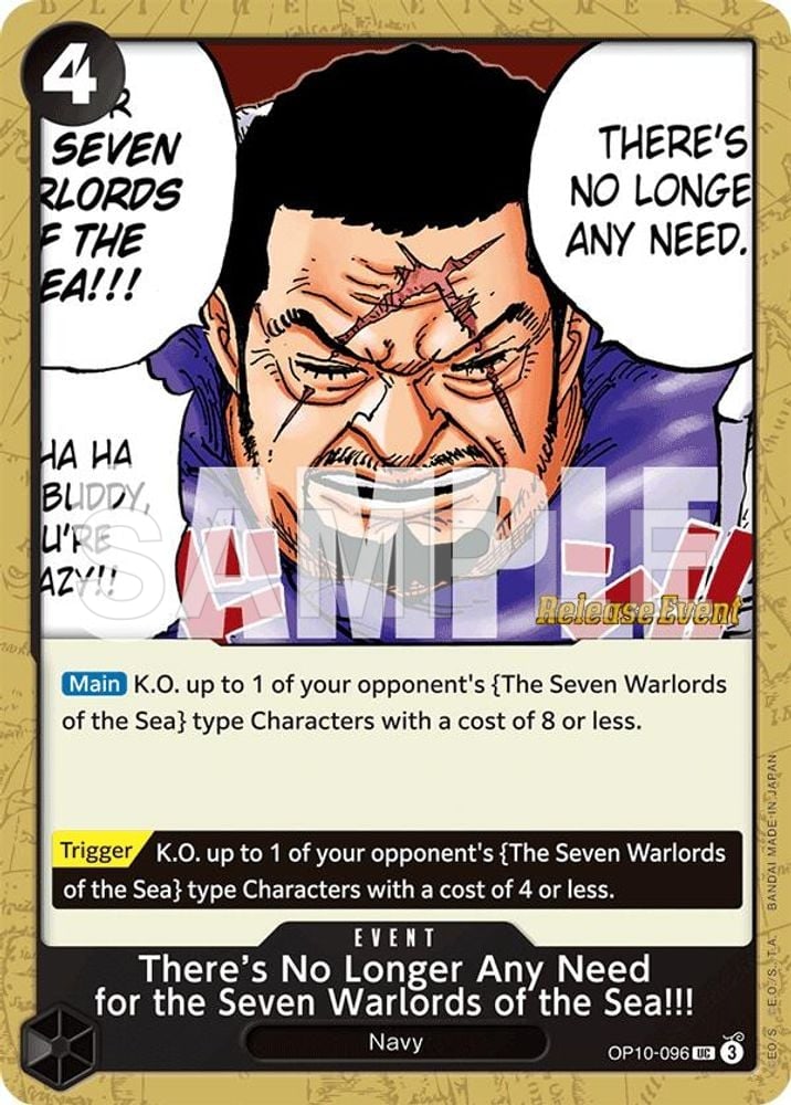 There's No Longer Any Need for the Seven Warlords of the Sea!!!