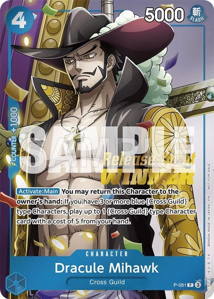 Dracule Mihawk - P-081 (Pirate Foil)