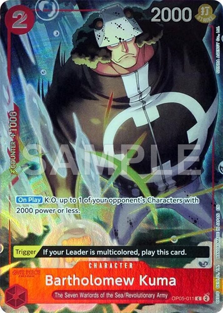 Bartholomew Kuma (Seven Warlords of the Sea Binder Set)