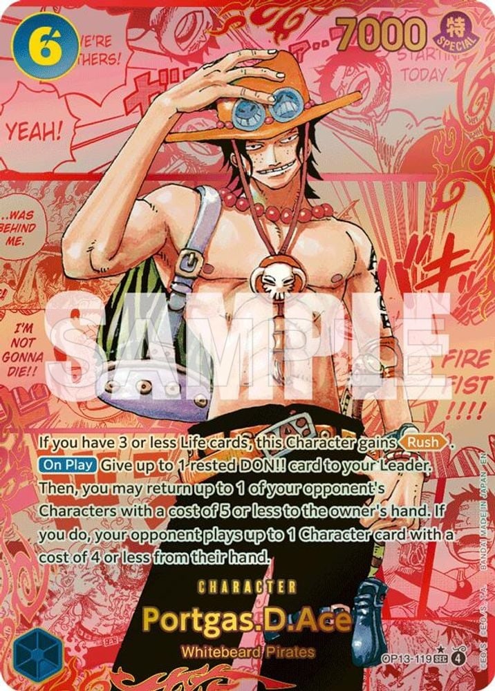 Portgas.D.Ace (119) (Red Super Alternate Art)