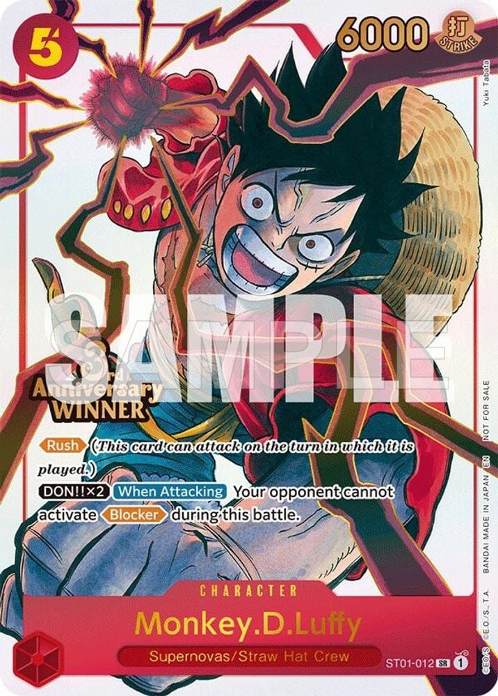 Monkey.D.Luffy - ST01-012 (3rd Anniversary Winner)