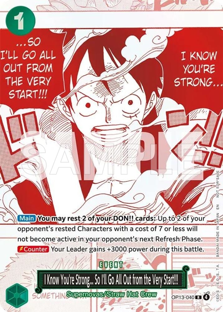 I Know Youre Strong So Ill Go All Out from the Very Start