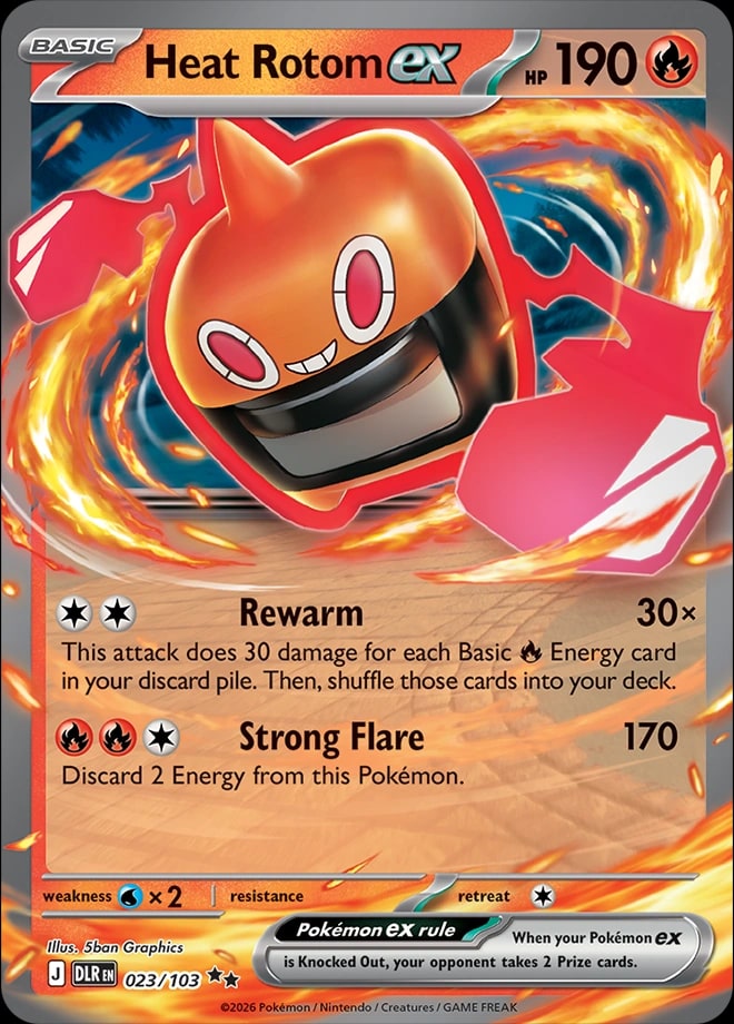 Heat Rotom ex 23 from Mega Evolution: Delta Reign