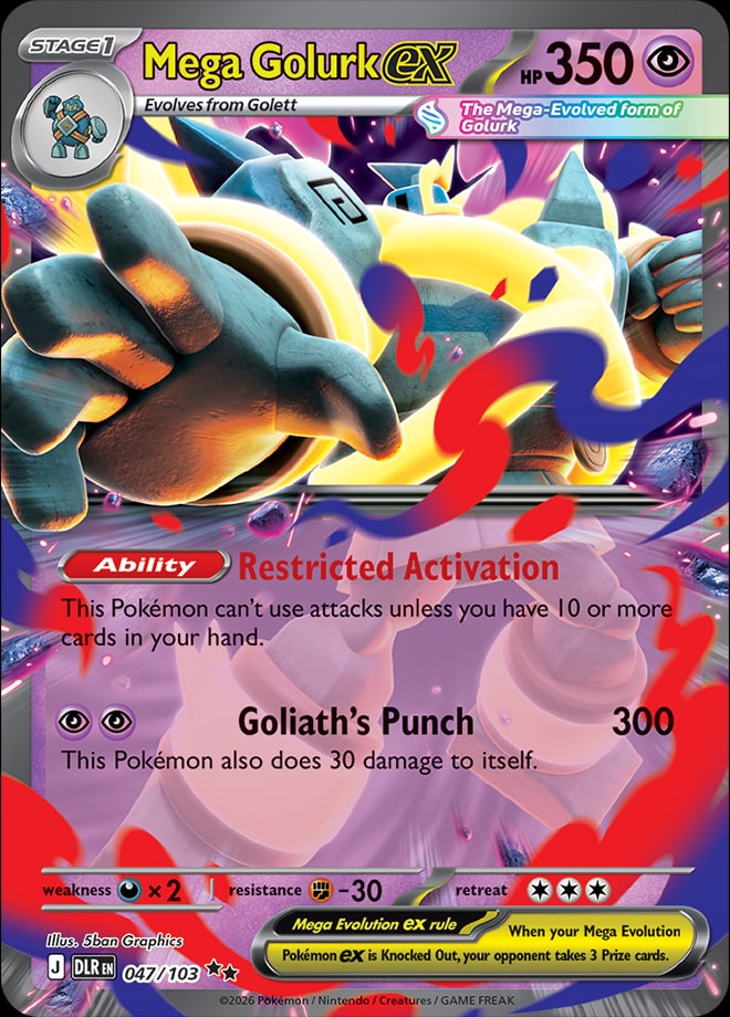 Mega Golurk ex 47 from Mega Evolution: Delta Reign