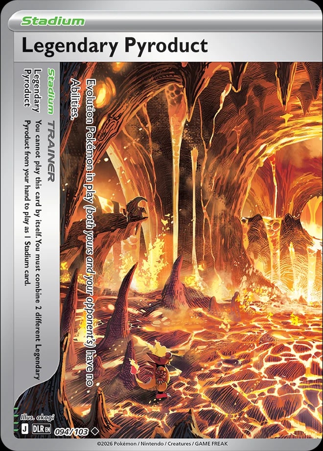 Legendary Pyroduct 94 from Mega Evolution: Delta Reign