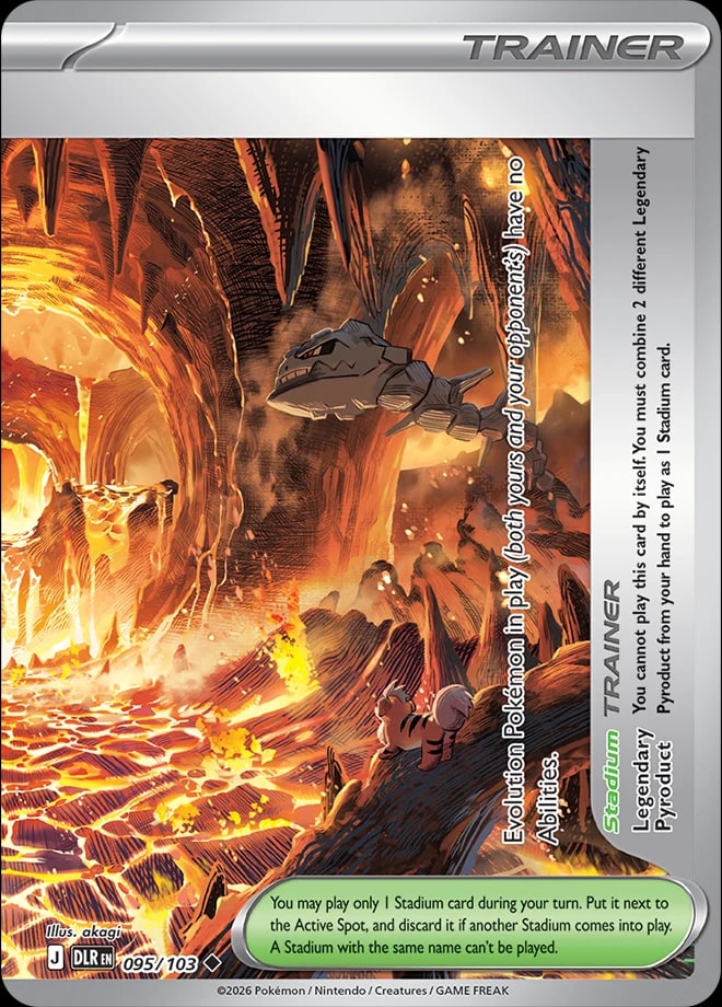 Legendary Pyroduct 95 from Mega Evolution: Delta Reign