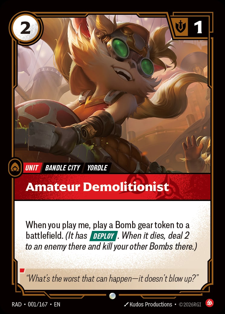 Amateur Demolitionist RAD-001/167 from Radiance