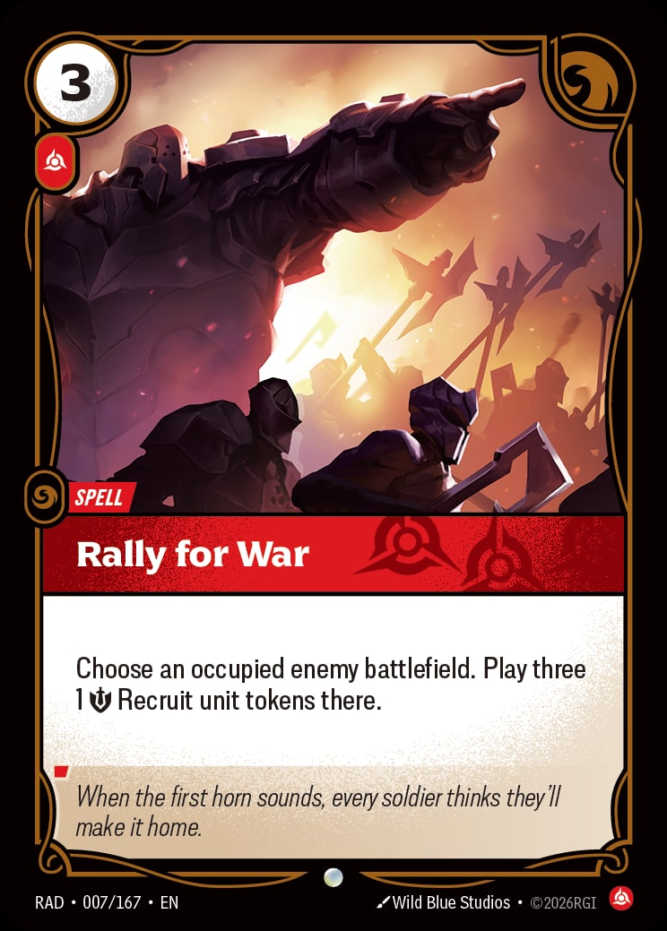 Rally for War RAD-007/167 from Radiance