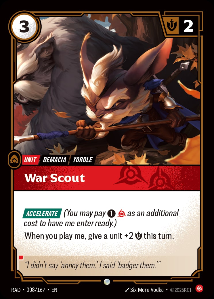War Scout RAD-008/167 from Radiance