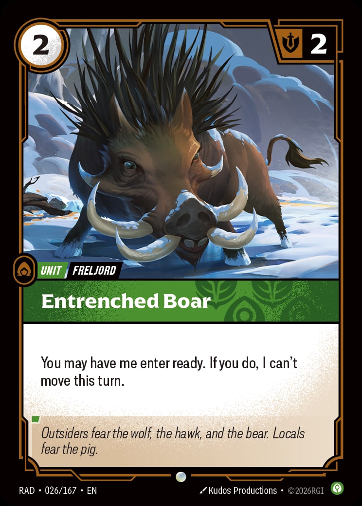 Entrenched Boar RAD-026/167 from Radiance
