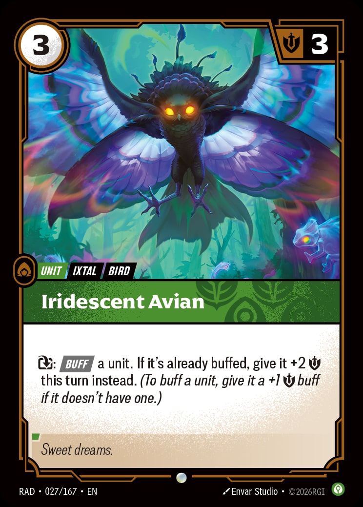 Iridescent Avian RAD-027/167 from Radiance