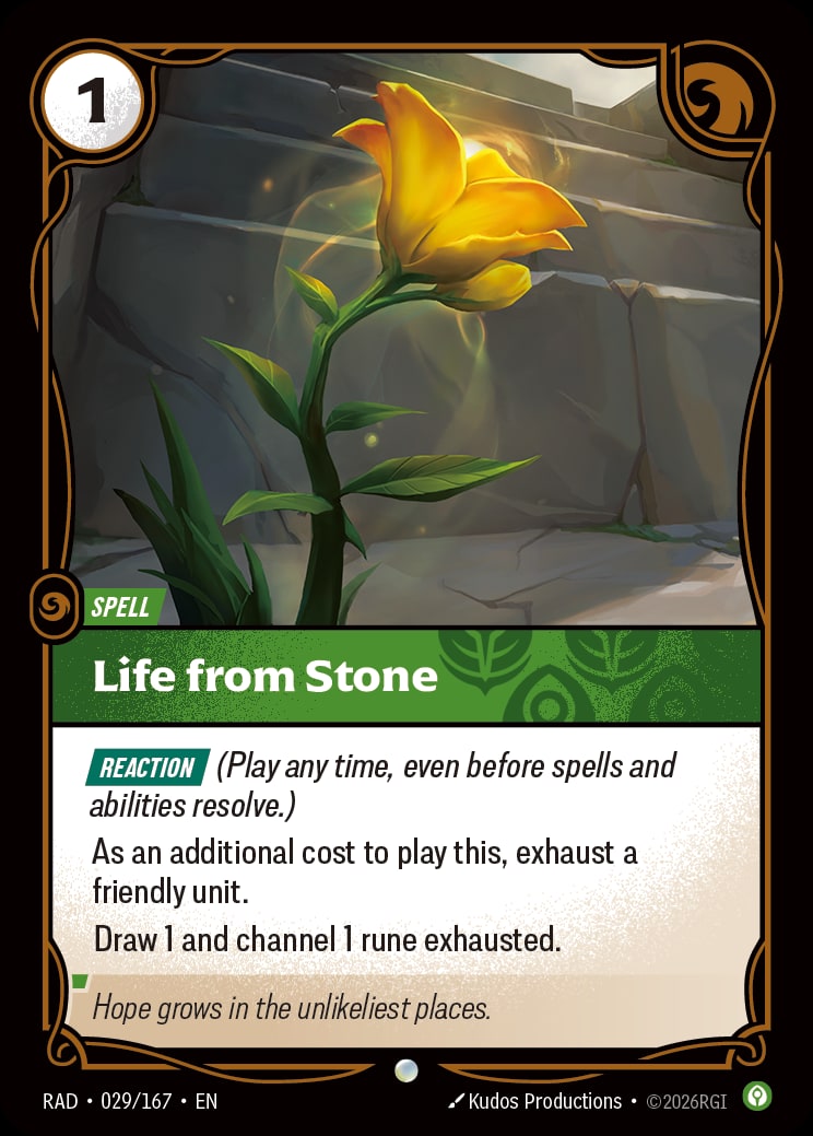Life from Stone RAD-029/167 from Radiance