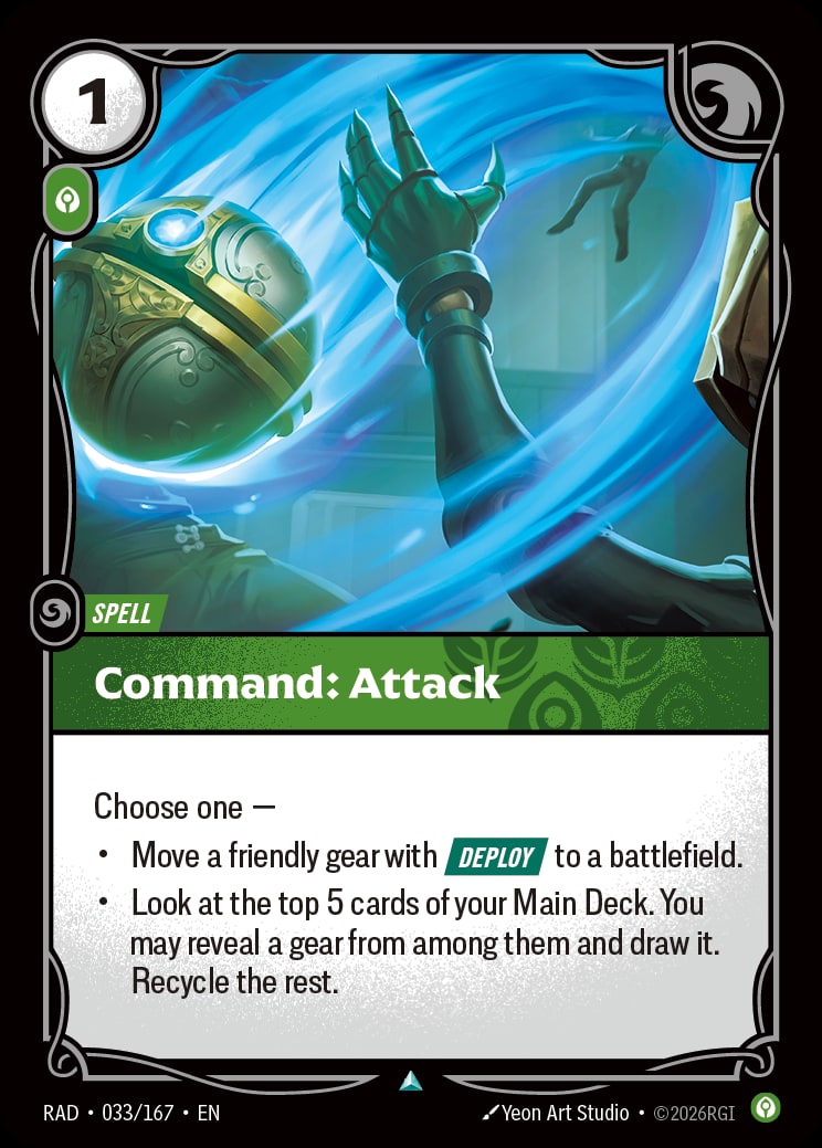Command: Attack RAD-033/167 from Radiance