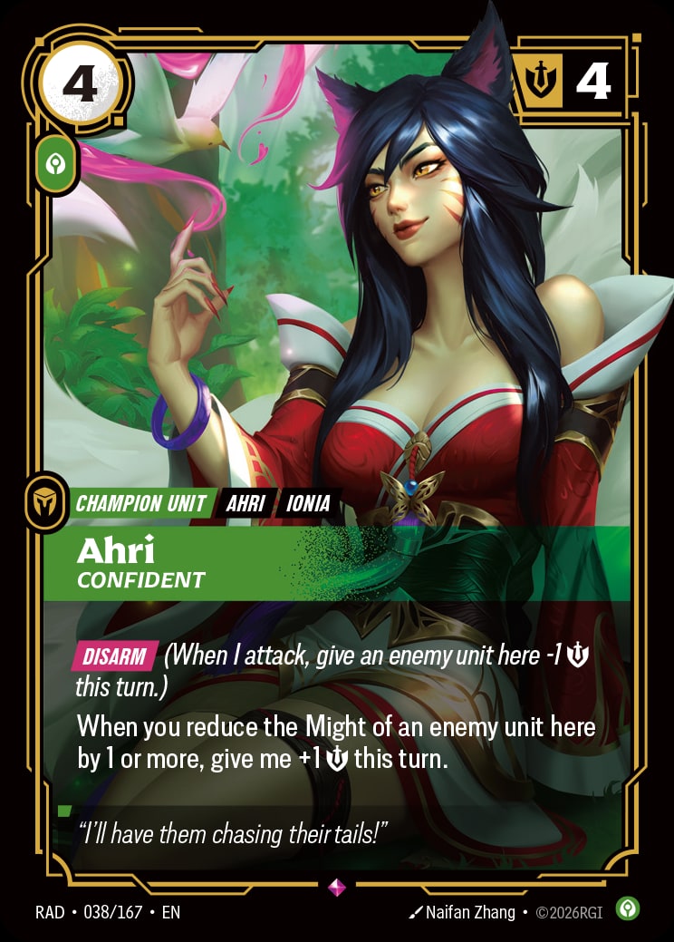 Ahri - Confident RAD-038/167 from Radiance