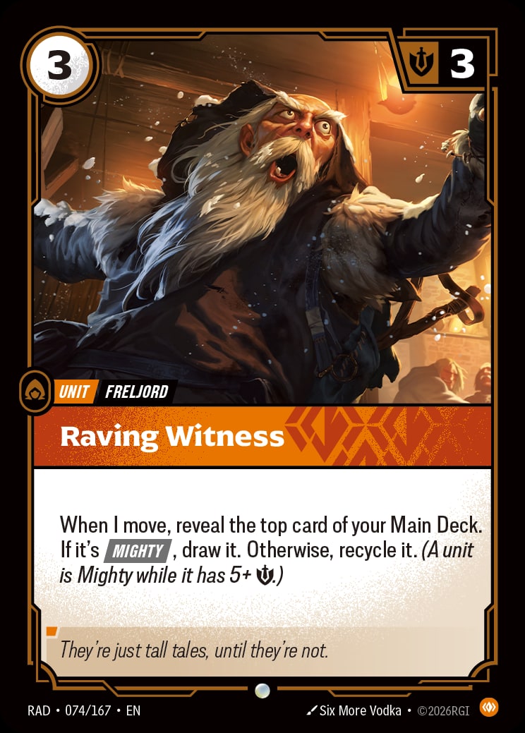 Raving Witness RAD-074/167 from Radiance