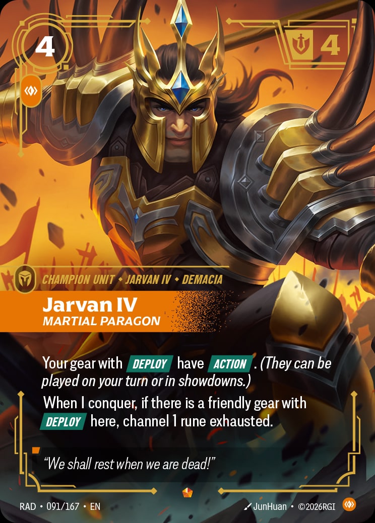 Jarvan IV - Martial Paragon RAD-091/167 from Radiance
