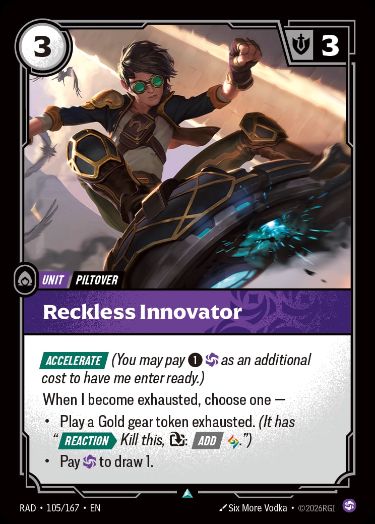 Reckless Innovator RAD-105/167 from Radiance