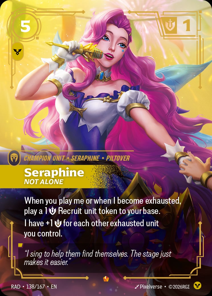 Seraphine - Not Alone RAD-138/167 from Radiance